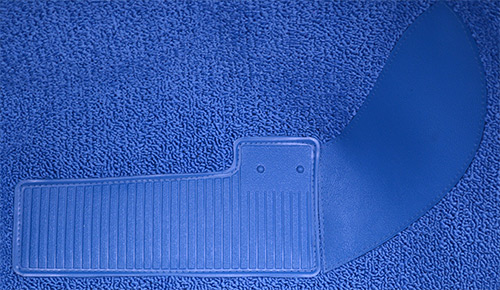 1967 Corvette C2 molded carpet with integrated heel pad